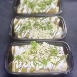 Mole Amarillo Enchiladas
