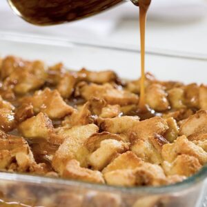 Thanksgiving Salted Caramel Bread Pudding